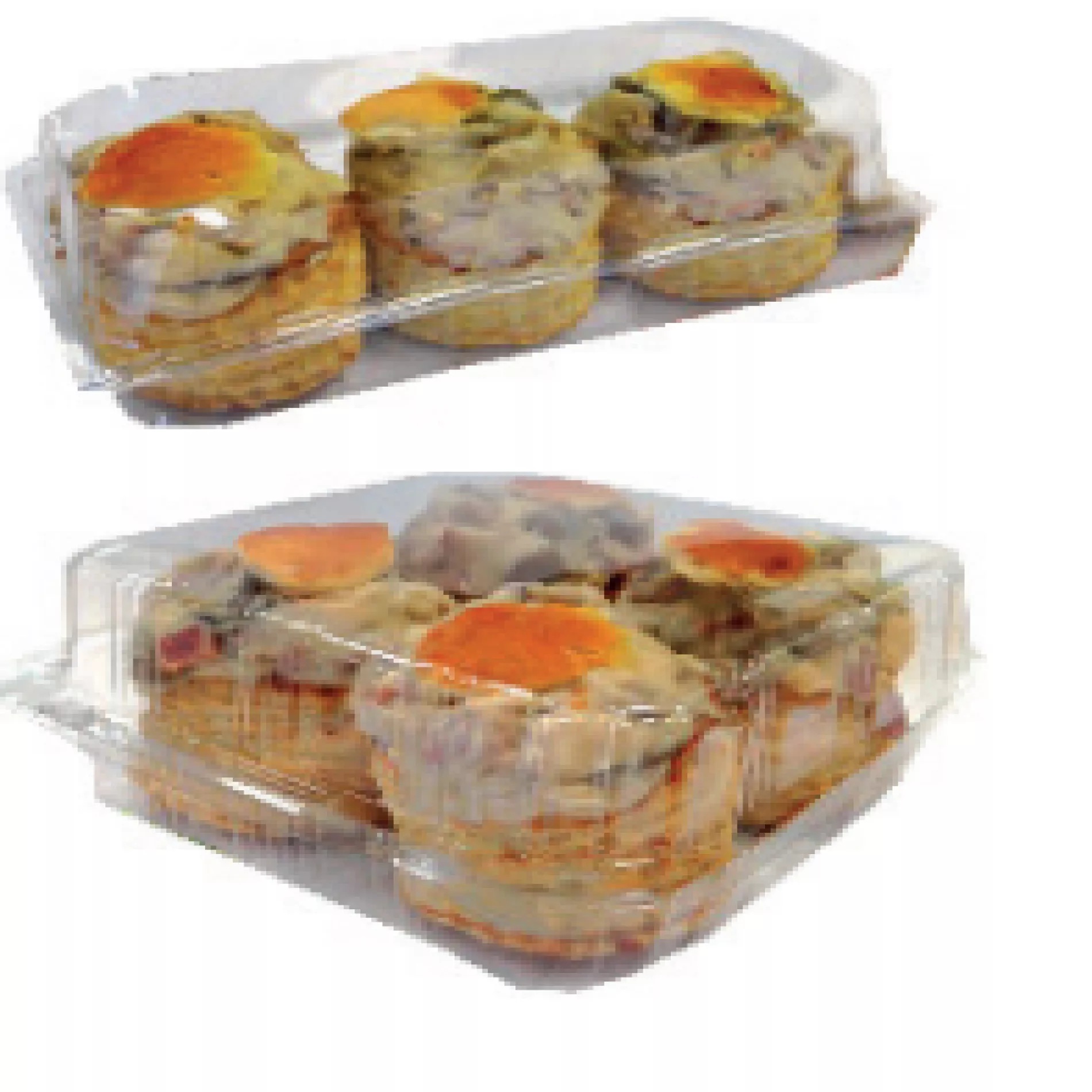 Boîte à bouchées et à coquilles St Jacques Visuel